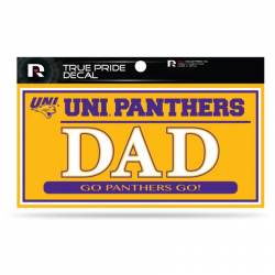 Northern Iowa University Panthers Dad Gold - 3x6 True Pride Vinyl Sticker