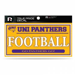 Northern Iowa University Panthers Football Gold - 3x6 True Pride Vinyl Sticker