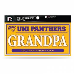 Northern Iowa University Panthers Grandpa Gold - 3x6 True Pride Vinyl Sticker