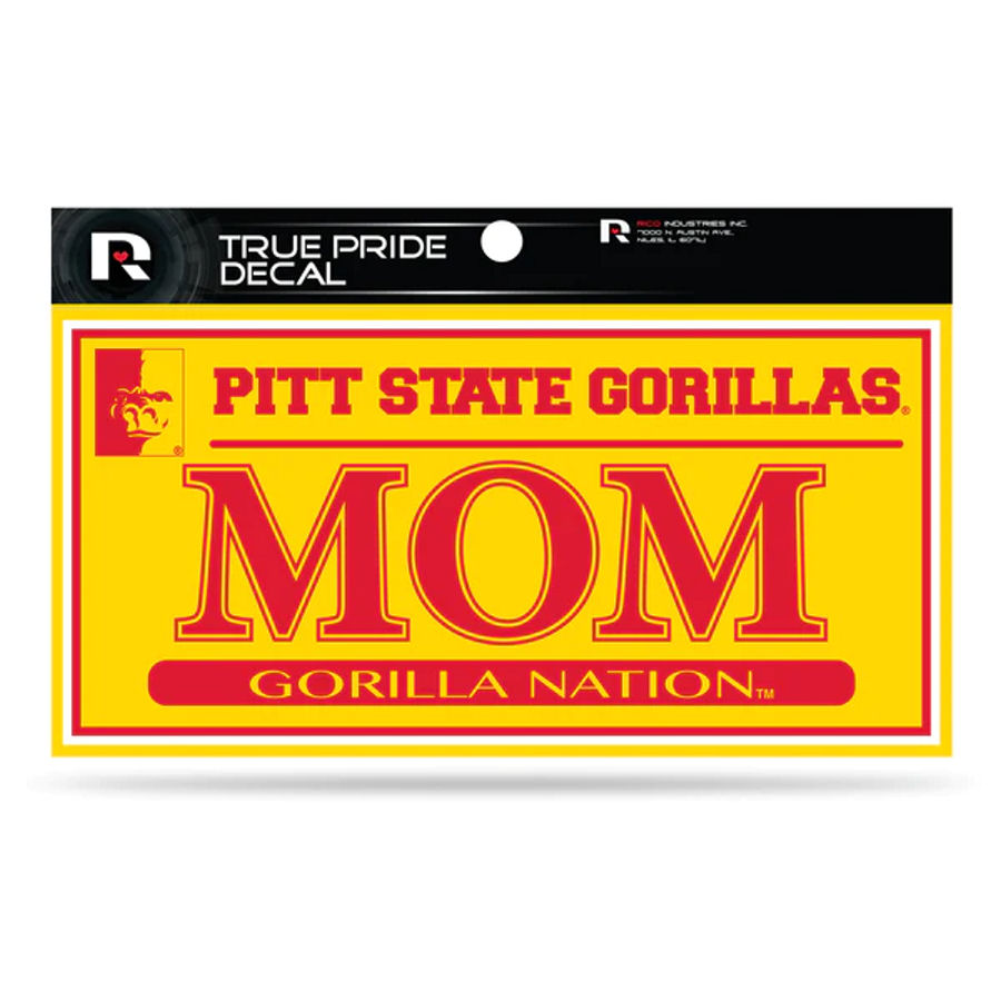 Pittsburg State University Gorillas Mom Gold - 3x6 True Pride Vinyl ...
