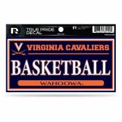 University Of Virginia Cavaliers Basketball - 3x6 True Pride Vinyl Sticker