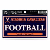 University Of Virginia Cavaliers Football - 3x6 True Pride Vinyl Sticker