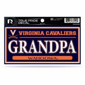 University Of Virginia Cavaliers Grandpa - 3x6 True Pride Vinyl Sticker