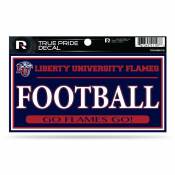 Liberty University Flames Football - 3x6 True Pride Vinyl Sticker