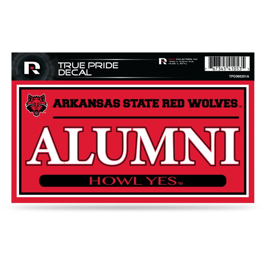 Arkansas State University Red Wolves Alumni - 3x6 True Pride Vinyl Sticker