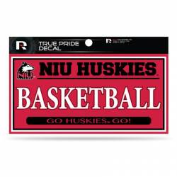 Northern Illinois University Huskies Basketball Red - 3x6 True Pride Vinyl Sticker