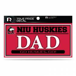 Northern Illinois University Huskies Dad Red - 3x6 True Pride Vinyl Sticker