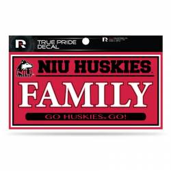 Northern Illinois University Huskies Family Red - 3x6 True Pride Vinyl Sticker