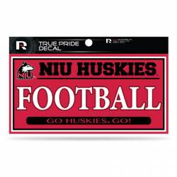 Northern Illinois University Huskies Football Red - 3x6 True Pride Vinyl Sticker