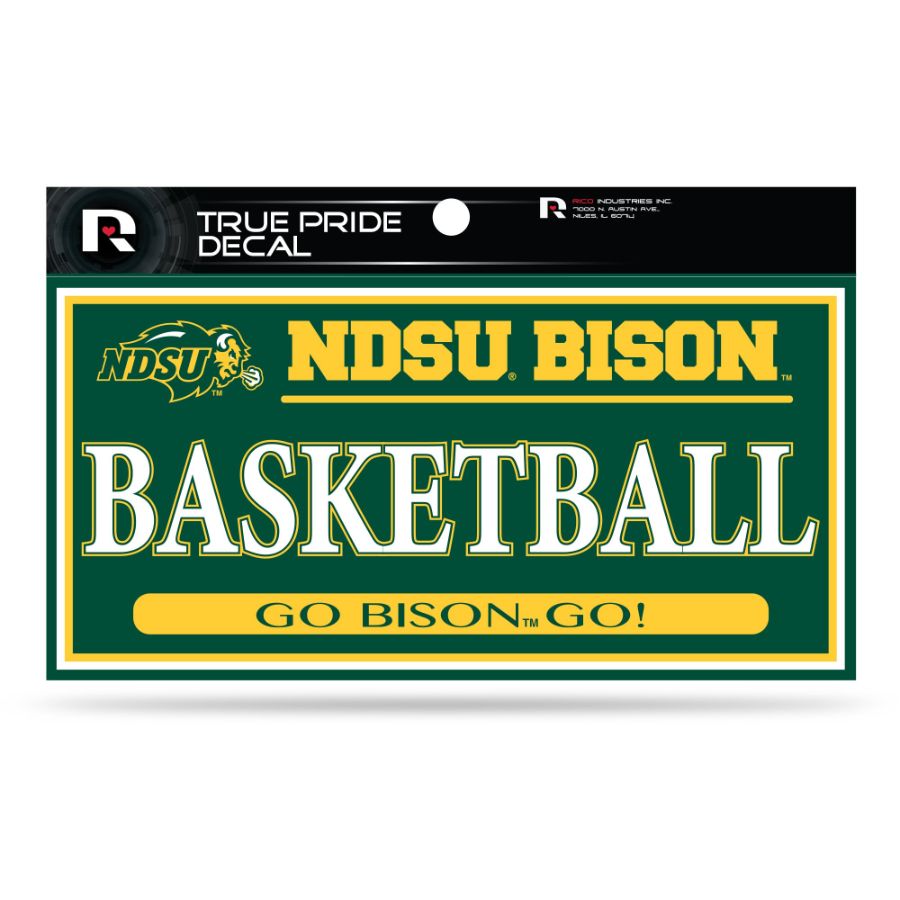North Dakota State University Bison Basketball 3x6 True Pride Vinyl