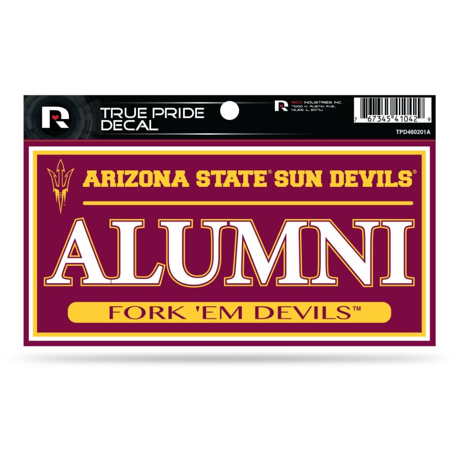 Arizona State University Sun Devils Alumni - 3x6 True Pride Vinyl ...