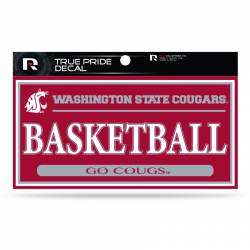 Washington State University Cougars Basketball - 3x6 True Pride Vinyl Sticker
