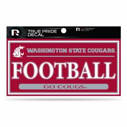 Washington State University Cougars Football - 3x6 True Pride Vinyl Sticker