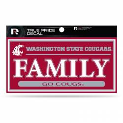 Washington State University Cougars Family - 3x6 True Pride Vinyl Sticker