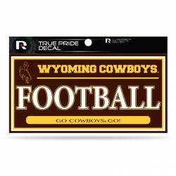 University Of Wyoming Cowboys Football - 3x6 True Pride Vinyl Sticker