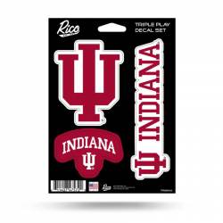 Indiana University Hoosiers - 3 Piece Triple Play Sticker Sheet