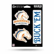 University Of Texas At Arlington Mavericks - 3 Piece Triple Play Sticker Sheet