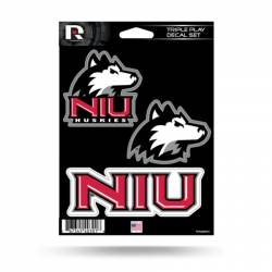 Northern Illinois University Huskies - 3 Piece Triple Play Sticker Sheet
