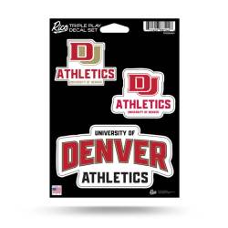 University of Denver Pioneers - 3 Piece Triple Play Sticker Sheet
