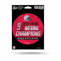 Ohio State University Buckeyes 9 Time College Football National Champions - Die Cut Vinyl Sticker