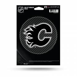 Calgary Flames - Die Cut Carbon Fiber Vinyl Sticker