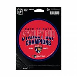 Florida Panthers Back To Back Stanley Cup Champions 2024 2025 - Die Cut Vinyl Sticker