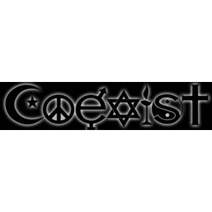 Coexist - Large Black Vinyl Rub On Decal at Sticker Shoppe