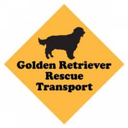 Golden Retriever Rescue Transport - Yellow Transport Magnet