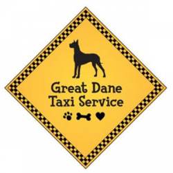 Great Dane Taxi Service - Yellow Transport Magnet