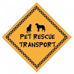 Pet Rescue Transport - Yellow Transport Magnet