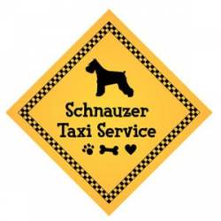 Schnauzer Taxi Service - Yellow Transport Magnet