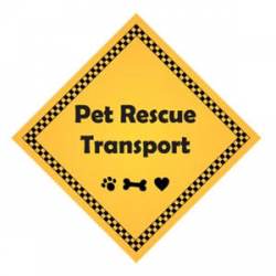 Pet Rescue Transport - Small Yellow Transport Magnet
