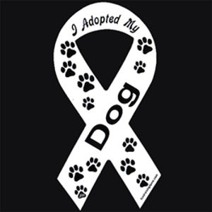 I Adopted My Dog - Ribbon Magnet