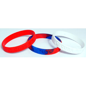 Chicago Cubs 3 Pack Wristbands Item 3pack