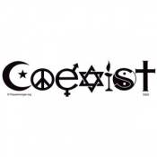 Coexist Black & White - Bumper Sticker