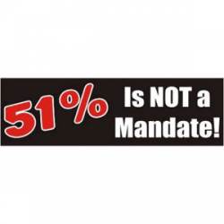 51 Percent - Bumper Sticker