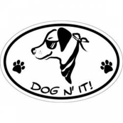 Dog n' It - Oval Magnet