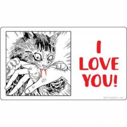 I Love You Crazy Cat - Vinyl Sticker