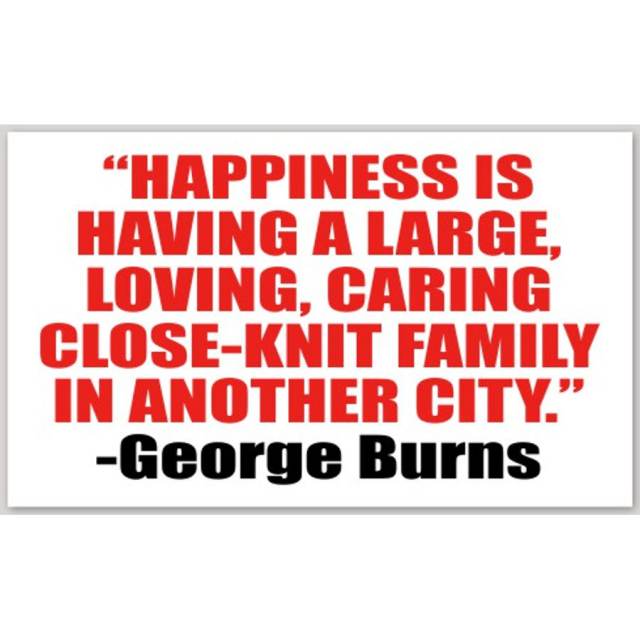 Happiness Is Having A Large Family In Another City - Sticker