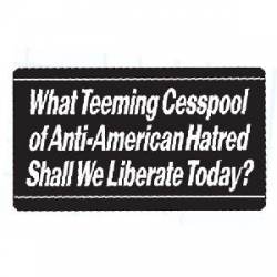 What Teeming Cesspool Of Anti-American Hatred Shall We Liberate Today? - Sticker