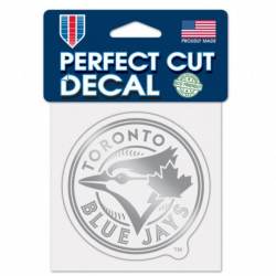 Toronto Blue Jays - 4x4 Silver Metallic Die Cut Decal