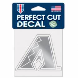 Arizona Diamondbacks - 4x4 Silver Metallic Die Cut Decal