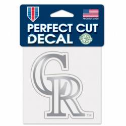 Colorado Rockies - 4x4 Silver Metallic Die Cut Decal