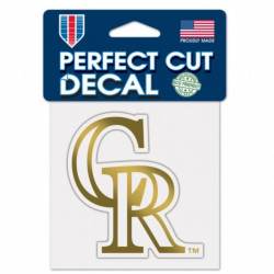Colorado Rockies - 4x4 Gold Metallic Die Cut Decal