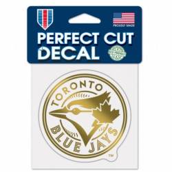 Toronto Blue Jays - 4x4 Gold Metallic Die Cut Decal