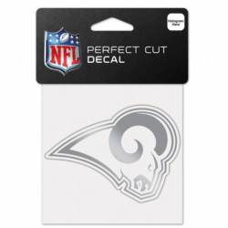 Los Angeles Rams - 4x4 Silver Metallic Die Cut Decal