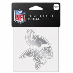 Minnesota Vikings - 4x4 Silver Metallic Die Cut Decal