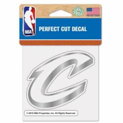 Cleveland Cavaliers - 4x4 Silver Metallic Die Cut Decal