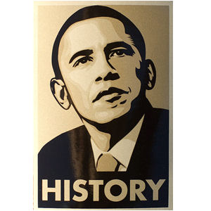 Obama History - Mini Sticker
