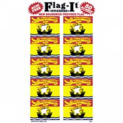 New Brunswick Province Canada Flag - Pack Of 50 Mini Stickers